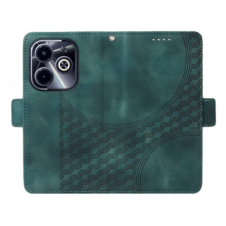 Leather Case for Infinix Smart 8 Plus / Smart 8 Pro 4G / Smart 8 4G / Hot 40i / TECNO Spark 20 / Spark Go 2024 4G Phone Cover - Green