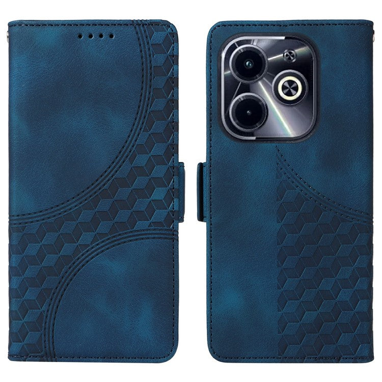 Leather Case for Infinix Smart 8 Plus / Smart 8 Pro 4G / Smart 8 4G / Hot 40i / TECNO Spark 20 / Spark Go 2024 4G Phone Cover - Blue