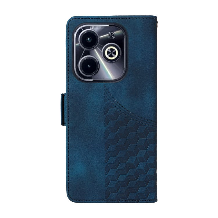 Leather Case for Infinix Smart 8 Plus / Smart 8 Pro 4G / Smart 8 4G / Hot 40i / TECNO Spark 20 / Spark Go 2024 4G Phone Cover - Blue