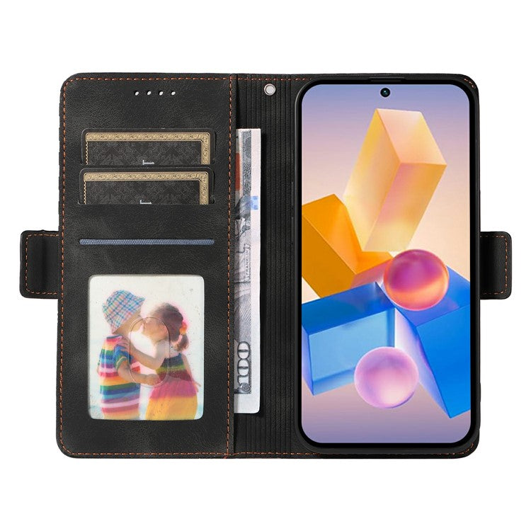 Leather Case for Infinix Smart 8 Plus / Smart 8 Pro 4G / Smart 8 4G / Hot 40i / TECNO Spark 20 / Spark Go 2024 4G Phone Cover - Black