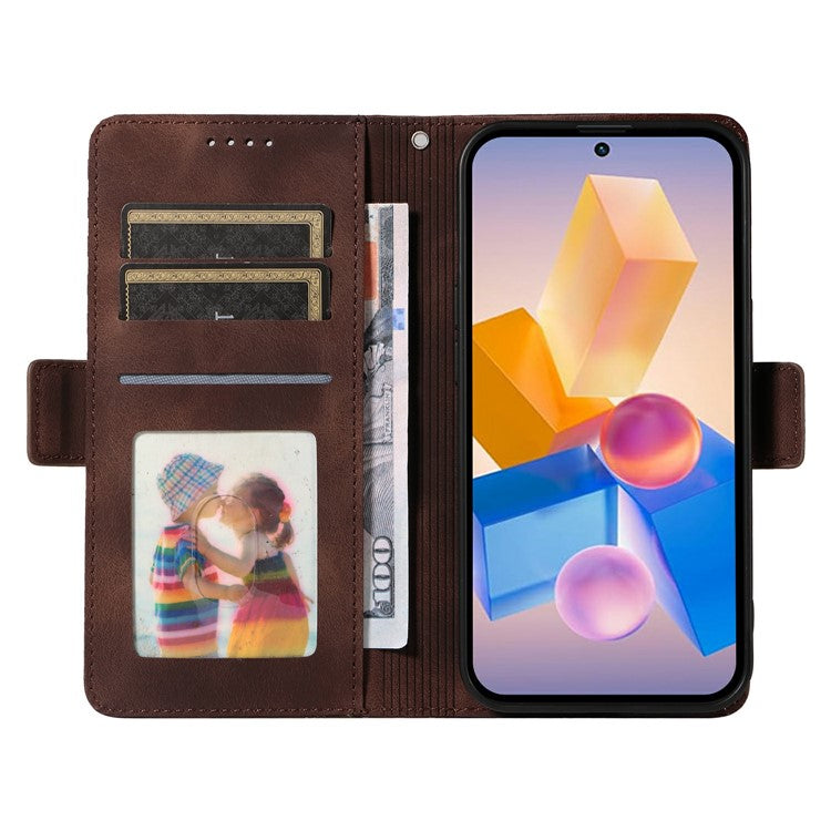 Leather Case for Infinix Smart 8 Plus / Smart 8 Pro 4G / Smart 8 4G / Hot 40i / TECNO Spark 20 / Spark Go 2024 4G Phone Cover - Brown