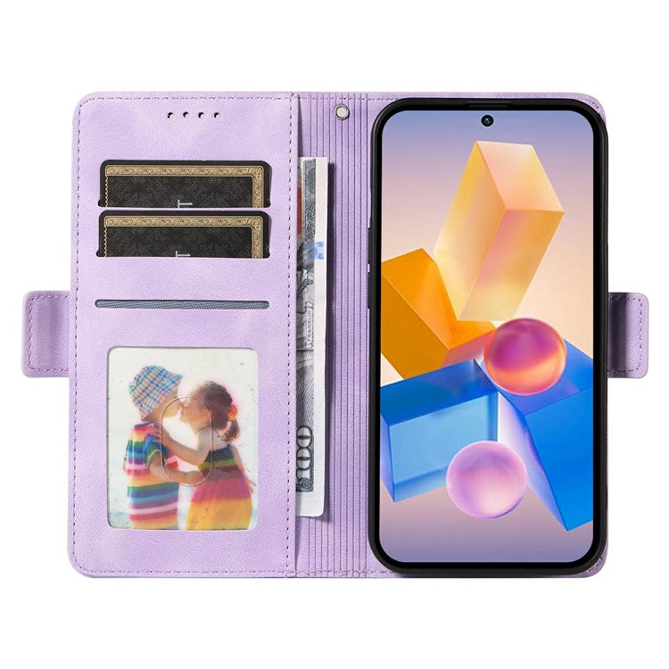 Leather Case for Infinix Smart 8 Plus / Smart 8 Pro 4G / Smart 8 4G / Hot 40i / TECNO Spark 20 / Spark Go 2024 4G Phone Cover - Purple