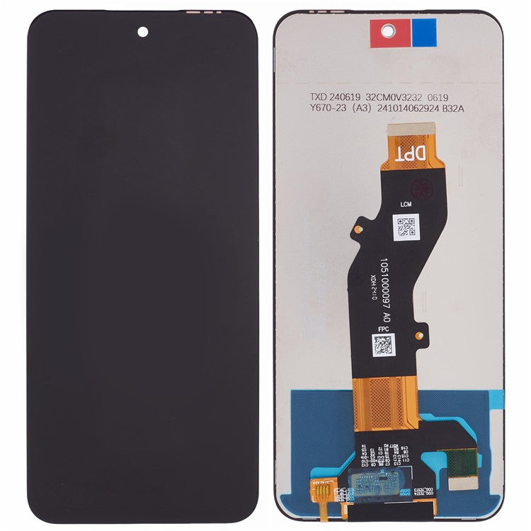 For Infinix Hot 50i 4G X6531 Grade C LCD Screen and Digitizer Assembly Replacement Part (Without Logo)