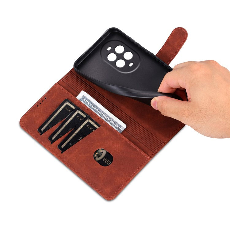 AZNS For Huawei nova 13 Pro 5G Case PU Leather Wallet Phone Cover - Brown