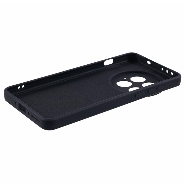 For OnePlus 13 Case TPU Back Soft Anti-Scratch Fiber Lining Phone Cover - Black