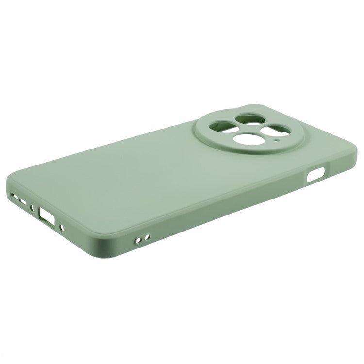 For OnePlus 13 Case TPU Back Soft Anti-Scratch Fiber Lining Phone Cover - Light Green