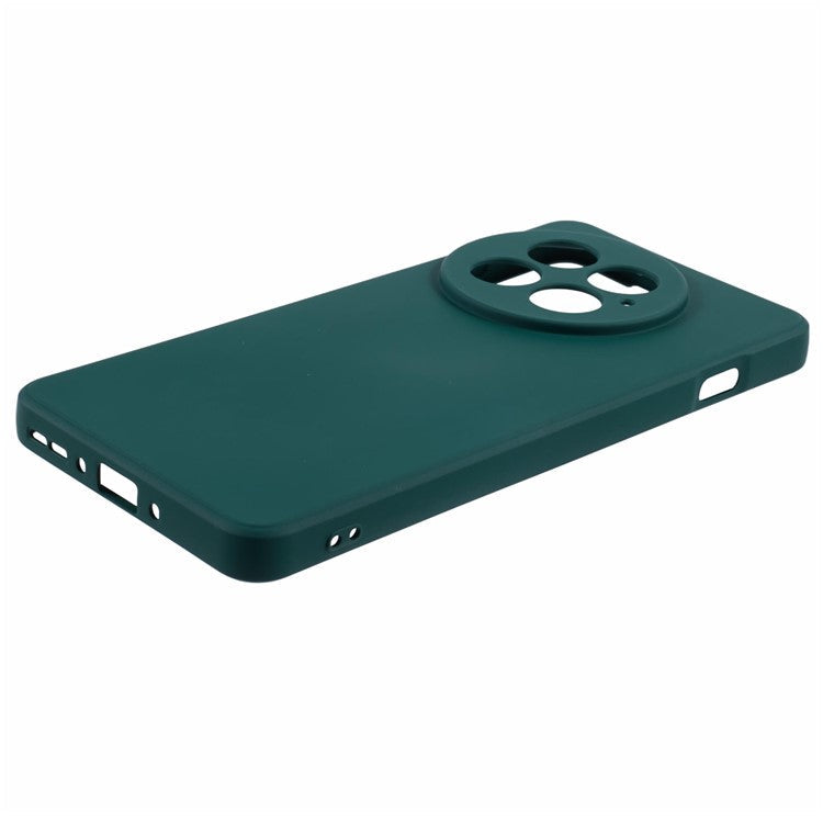 For OnePlus 13 Case TPU Back Soft Anti-Scratch Fiber Lining Phone Cover - Army Green