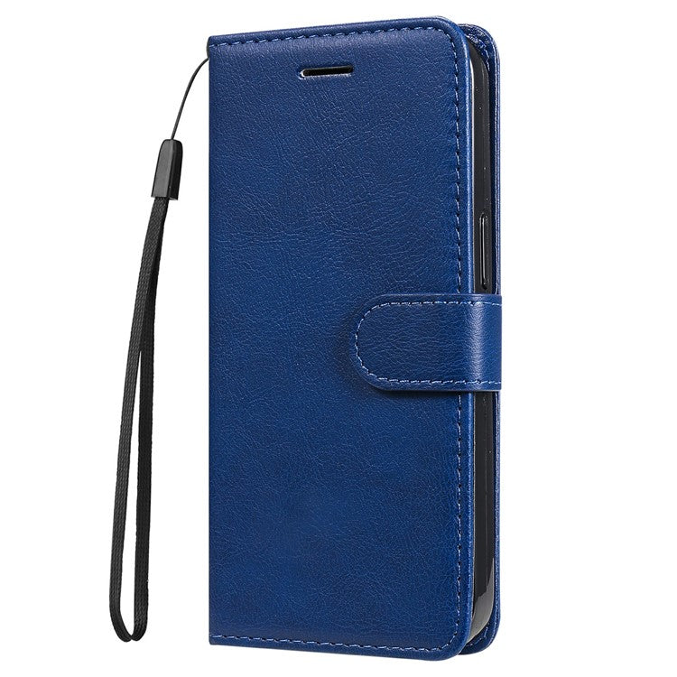 For Google Pixel 9a Case Solid Color Leather Phone Cover Wallet Stand - Blue