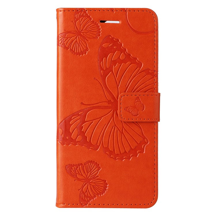 For Google Pixel 9a Case Butterfly Leather Phone Cover - Orange