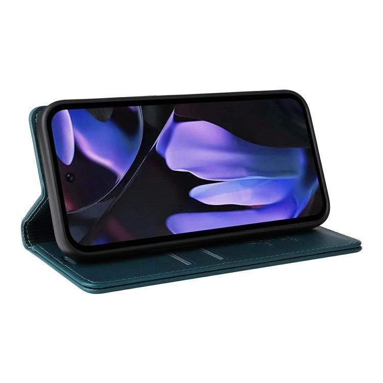 YIKATU YK-001 For Google Pixel 9a Case Stand Leather Phone Cover Strong Magnetic Closure - Green