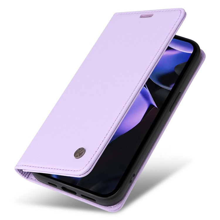 YIKATU YK-001 For Google Pixel 9a Case Stand Leather Phone Cover Strong Magnetic Closure - Light Purple