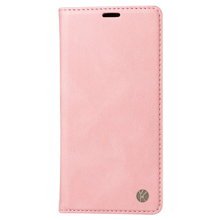 YIKATU YK-004 For Google Pixel 9a Case Leather Skin-Touch Phone Cover Magnetic Auto-Absorbed - Pink