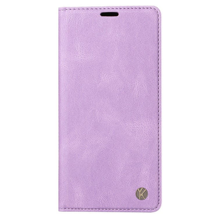 YIKATU YK-004 For Google Pixel 9a Case Leather Skin-Touch Phone Cover Magnetic Auto-Absorbed - Purple