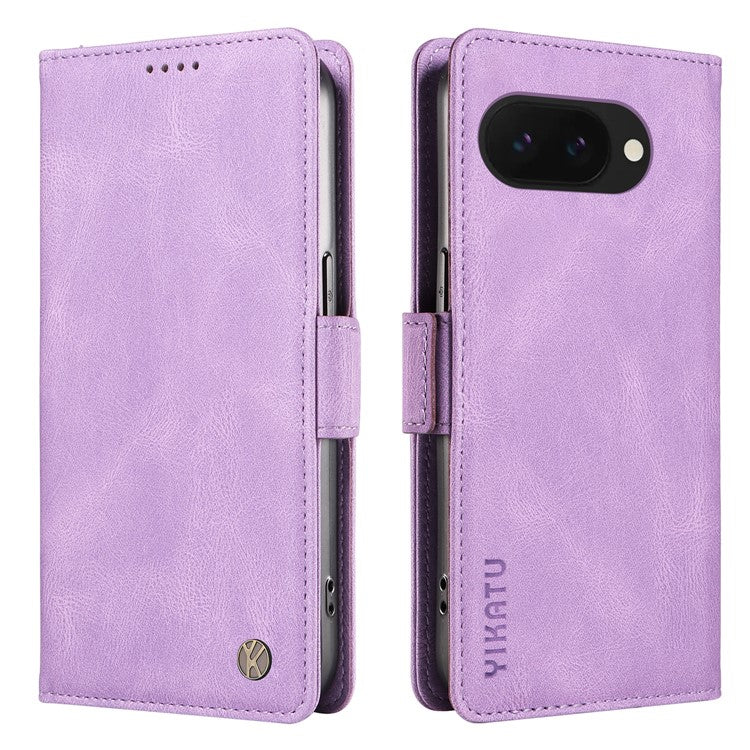 YIKATU YK-005 For Google Pixel 9a Case PU Leather Wallet Phone Cover Skin Touch Feeling - Purple