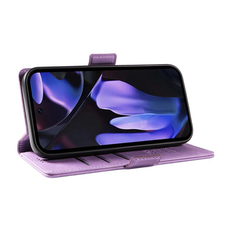 YIKATU YK-005 For Google Pixel 9a Case PU Leather Wallet Phone Cover Skin Touch Feeling - Purple