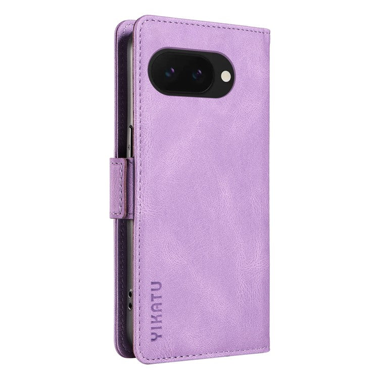YIKATU YK-005 For Google Pixel 9a Case PU Leather Wallet Phone Cover Skin Touch Feeling - Purple