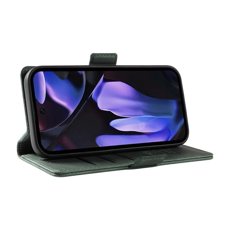 YIKATU YK-005 For Google Pixel 9a Case PU Leather Wallet Phone Cover Skin Touch Feeling - Green