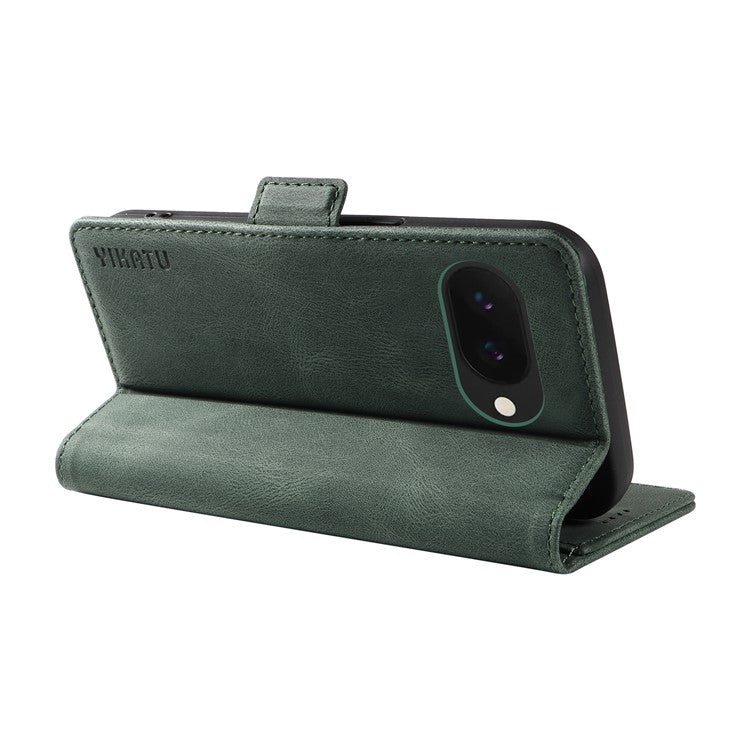 YIKATU YK-005 For Google Pixel 9a Case PU Leather Wallet Phone Cover Skin Touch Feeling - Green