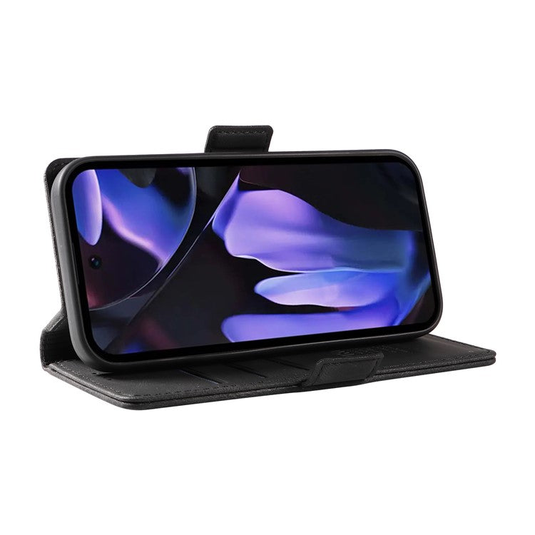 YIKATU YK-005 For Google Pixel 9a Case PU Leather Wallet Phone Cover Skin Touch Feeling - Black