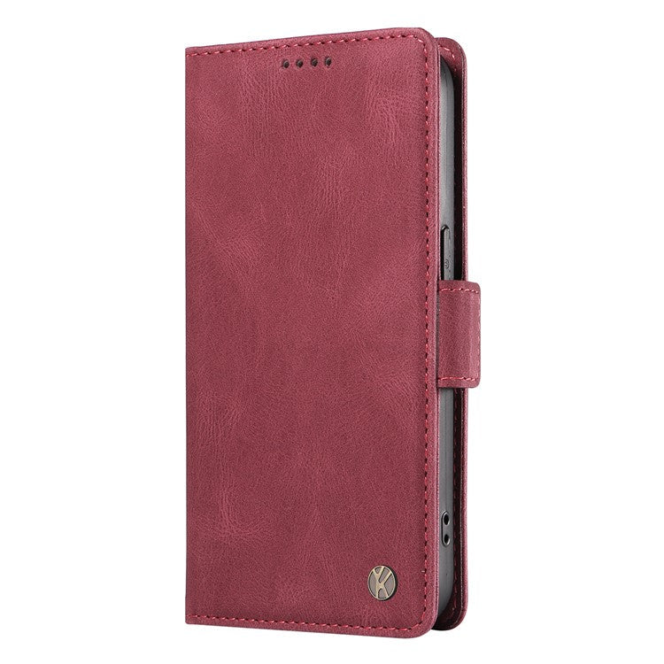 YIKATU YK-005 For Google Pixel 9a Case PU Leather Wallet Phone Cover Skin Touch Feeling - Wine Red