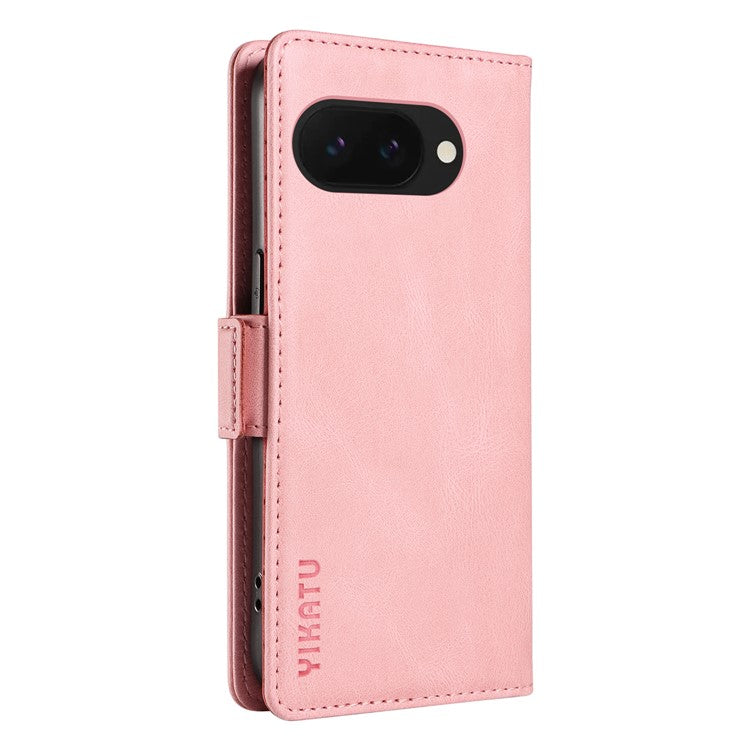 YIKATU YK-005 For Google Pixel 9a Case PU Leather Wallet Phone Cover Skin Touch Feeling - Pink