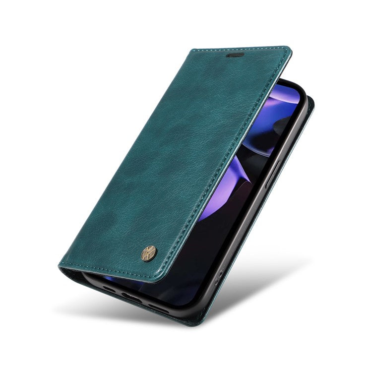 YIKATU YK-006 For Google Pixel 9a Case Magnetic Closure Leather Phone Cover Litchi Texture - Blue