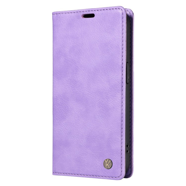 YIKATU YK-006 For Google Pixel 9a Case Magnetic Closure Leather Phone Cover Litchi Texture - Purple