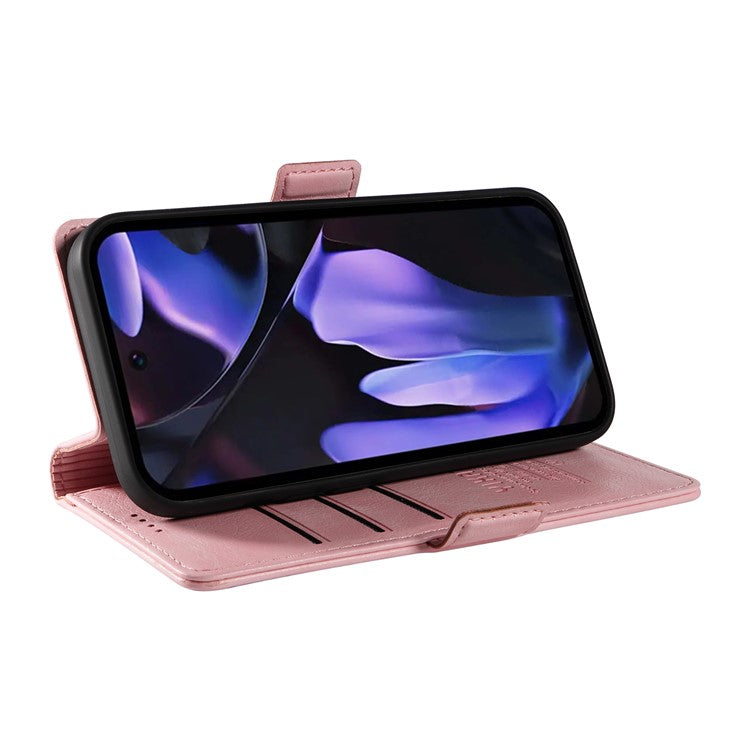 YIKATU YK-007 For Google Pixel 9a Case Side Buckle PU Leather Phone Cover Litchi Texture - Pink