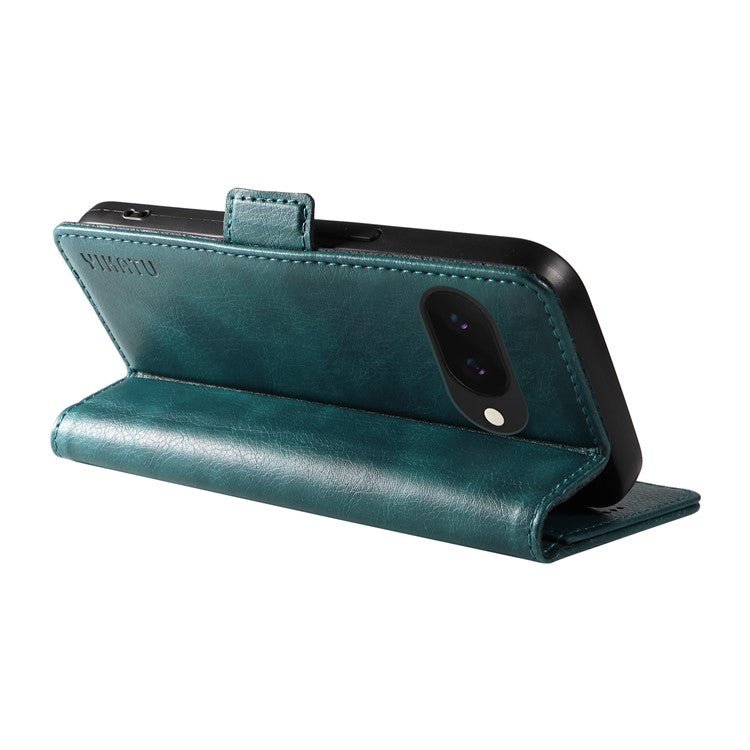 YIKATU YK-007 For Google Pixel 9a Case Side Buckle PU Leather Phone Cover Litchi Texture - Blue