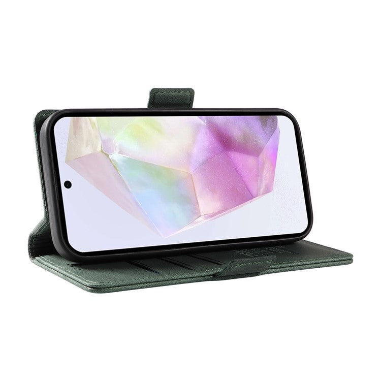 YIKATU YK-005 For Samsung Galaxy A36 5G / A56 5G Case PU Leather Wallet Phone Cover Skin Touch Feeling - Green