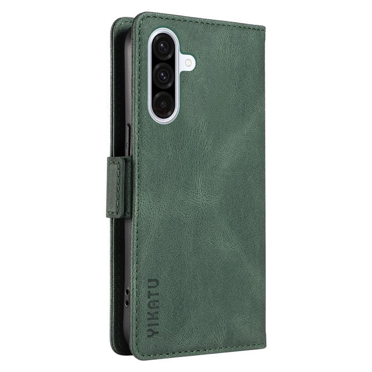YIKATU YK-005 For Samsung Galaxy A36 5G / A56 5G Case PU Leather Wallet Phone Cover Skin Touch Feeling - Green