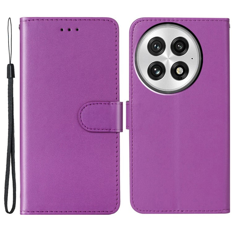 For OnePlus 13 Case with Card Holder PU Leather Flip Wallet Phone Cover - Purple