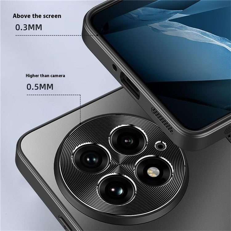 For OnePlus 13 Case CD Veins PC+TPU Anti-Slip Phone Back Cover - Black