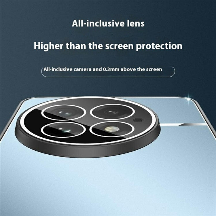 For OnePlus 13 Case PC+TPU Matte Back Phone Cover with Lens Film - Black