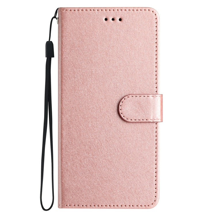 For OnePlus 13 Wallet Case Leather Folio Phone Cover Magnetic Clasp - Rose Gold
