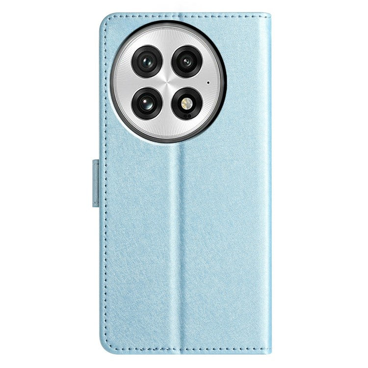 For OnePlus 13 Wallet Case Leather Folio Phone Cover Magnetic Clasp - Sky Blue