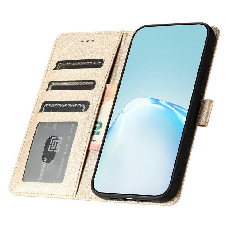 For OnePlus 13 Wallet Case Leather Folio Phone Cover Magnetic Clasp - Gold