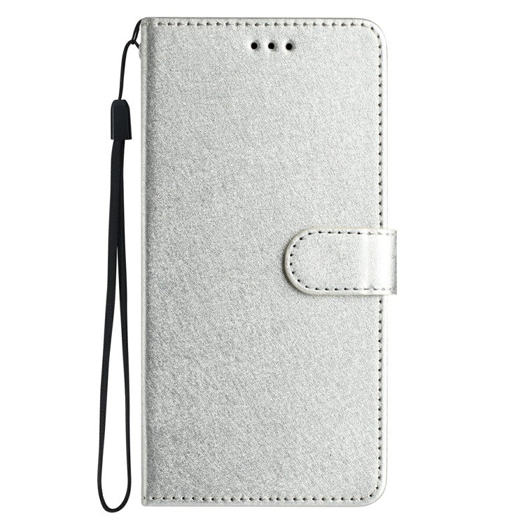 For OnePlus 13 Wallet Case Leather Folio Phone Cover Magnetic Clasp - Silver