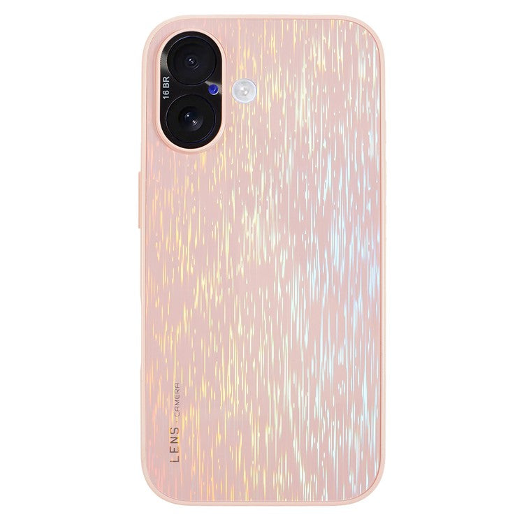 For iPhone 16 Colorful Phone Case Ultra Slim Dropproof Hard PC Back Cover - Pink
