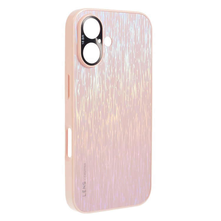 For iPhone 16 Colorful Phone Case Ultra Slim Dropproof Hard PC Back Cover - Pink