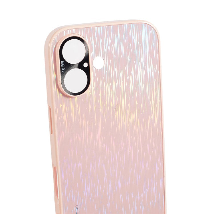 For iPhone 16 Colorful Phone Case Ultra Slim Dropproof Hard PC Back Cover - Pink