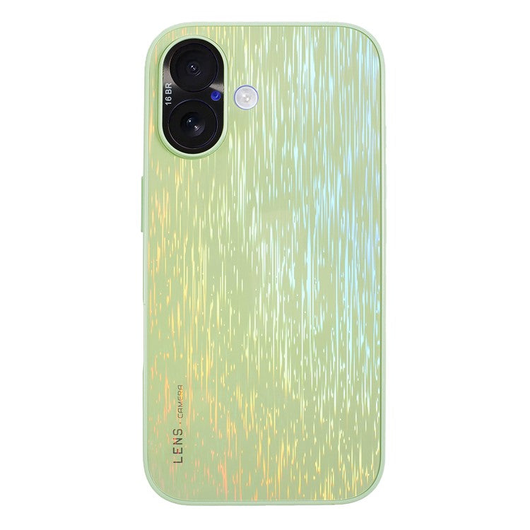 For iPhone 16 Colorful Phone Case Ultra Slim Dropproof Hard PC Back Cover - Green