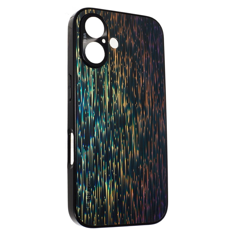 For iPhone 16 Plus Colorful Phone Case Ultra Slim Dropproof Hard PC Back Cover - Black
