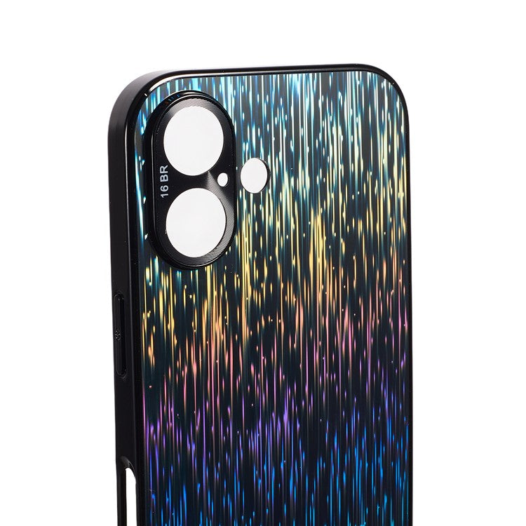 For iPhone 16 Plus Colorful Phone Case Ultra Slim Dropproof Hard PC Back Cover - Black