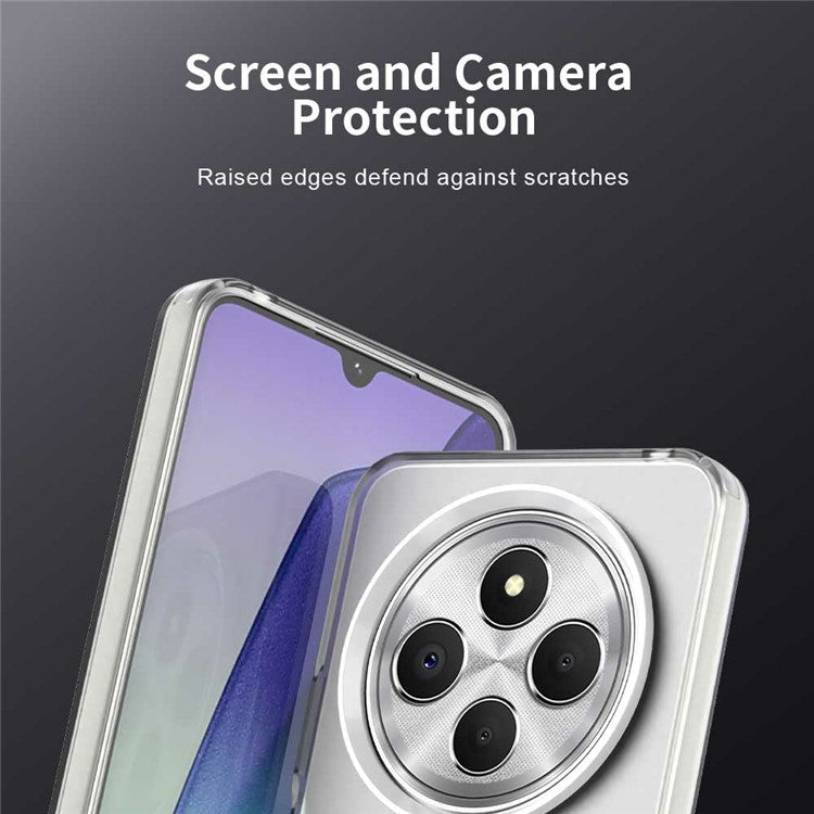 Phone Case for Xiaomi Poco C75 4G / Redmi 14C 4G / 14R 5G / A3 Pro 4G / A4 5G PC+TPU+PET Matte Back Cover - White