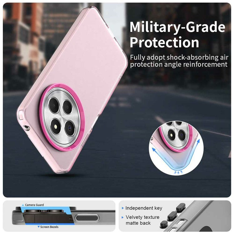 Phone Case for Xiaomi Poco C75 4G / Redmi 14C 4G / 14R 5G / A3 Pro 4G / A4 5G PC+TPU+PET Matte Back Cover - Red