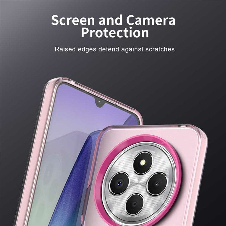 Phone Case for Xiaomi Poco C75 4G / Redmi 14C 4G / 14R 5G / A3 Pro 4G / A4 5G PC+TPU+PET Matte Back Cover - Red