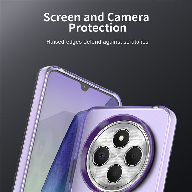 Phone Case for Xiaomi Poco C75 4G / Redmi 14C 4G / 14R 5G / A3 Pro 4G / A4 5G PC+TPU+PET Matte Back Cover - Purple