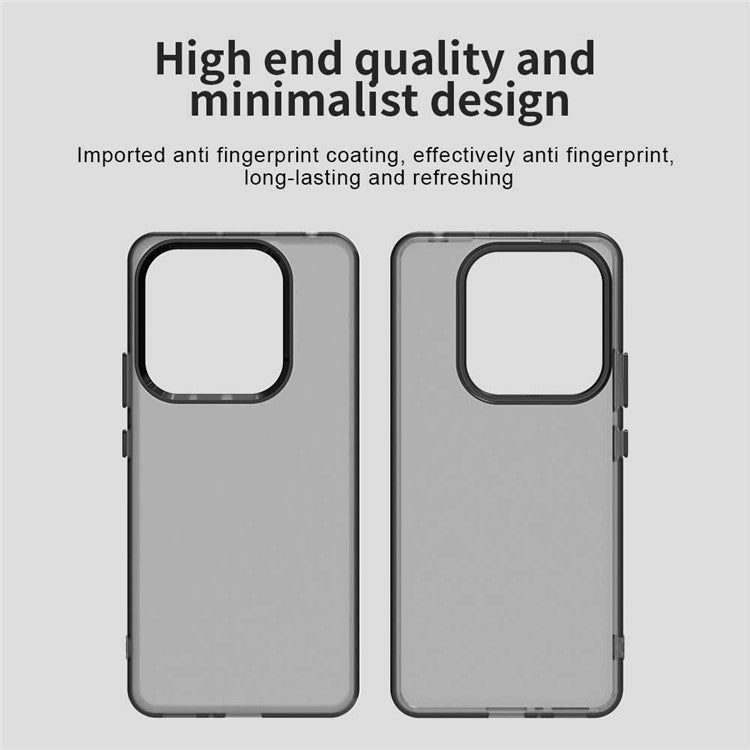 For Xiaomi Redmi Note 14 5G Case PC+TPU+PET Matte Anti-Drop Phone Back Cover - Black