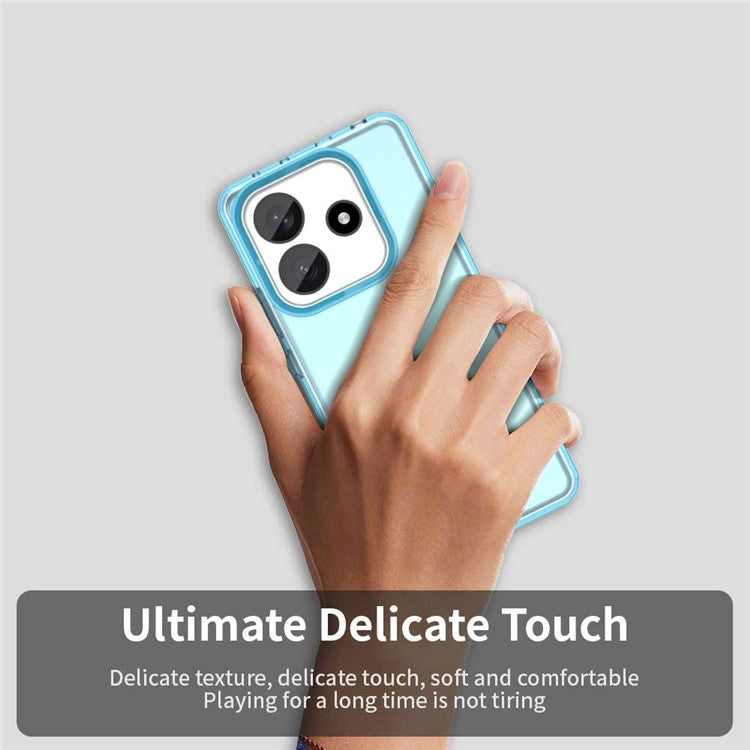 For Xiaomi Redmi Note 14 5G Case PC+TPU+PET Matte Anti-Drop Phone Back Cover - Blue